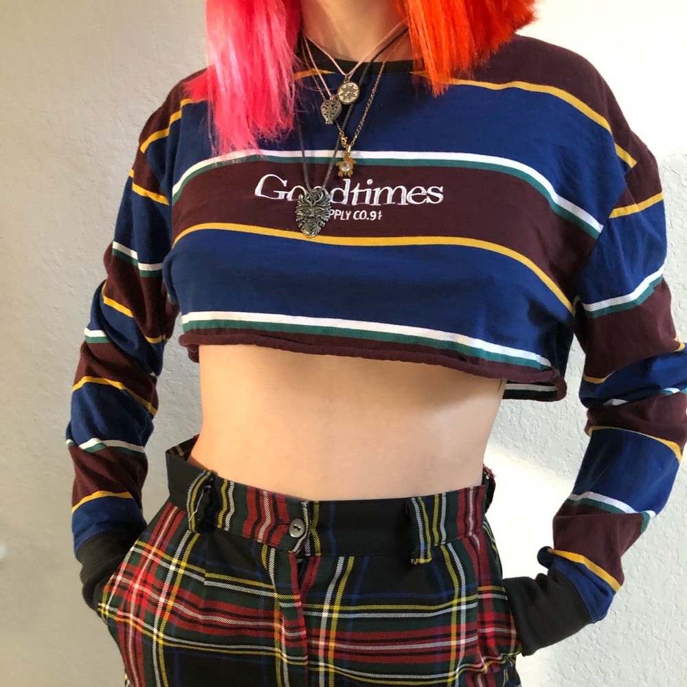 Good times cropped long sleeve